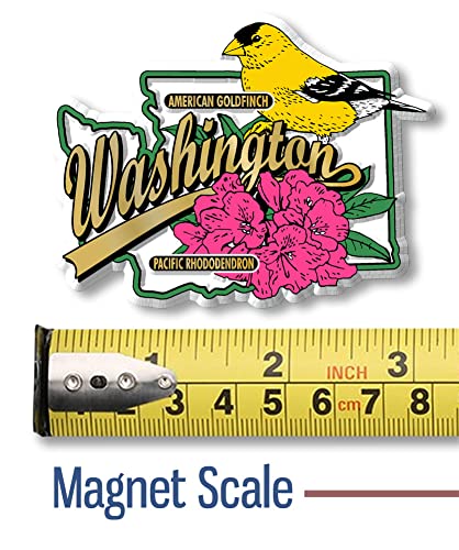 Imán decorativo Estado de Washington 3.1" x 2.3" miniatura 5