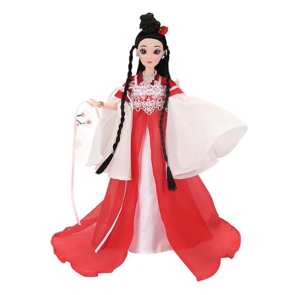 Black Temptation Girls People Dolls Ancient Chinese Clothing Princess/Goddess Toy Gift-Red