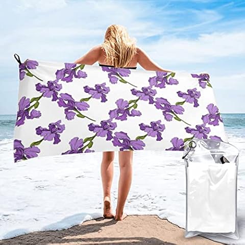 FUCVNPZ Toalla de baño de flores moradas Cover