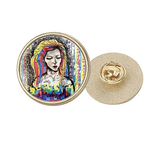 Broche ronde dorée Fade Away M pour rehausser une tenue trop simple