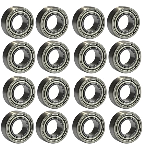 Image of 20 PCS R188ZZ Deep Groove Ball Bearings - 1 /4 Inch x 1 /2 Inch x 3 /16 Inch - Both Sides Metal Shielded Chrome Steel Bearings for Small Mechanical Equipment (R188-ZZ)