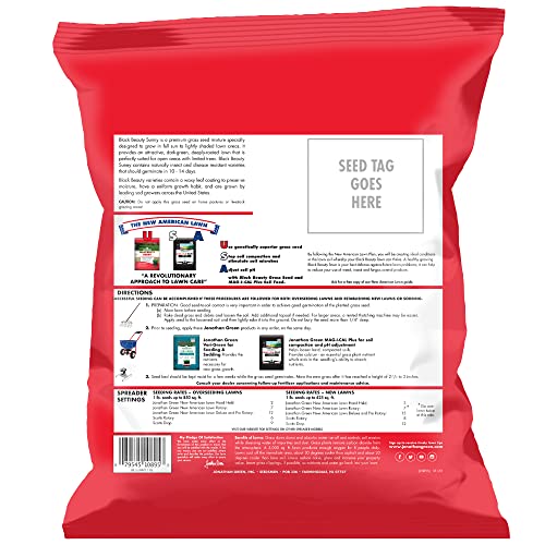 (10895) Black Beauty Sunny Grass Seed - Cool Season Lawn Seed (1 lb)