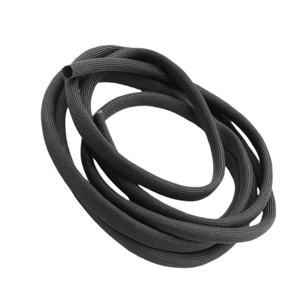 LOMNCHSG Wire Insulation Braid Fire Sleeve, Fiberglass Braided Cable Sleeve Expandable High Temp 500V-800V Black White Multiple Sizes(Black,2.5MM*10METERS)