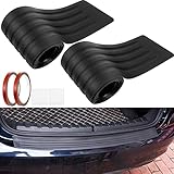 2 Sets Car Rear Bumper Protector Guard, 35.5Inch Universal Black Rubber Scratch-Resistant Anti-Scrat
