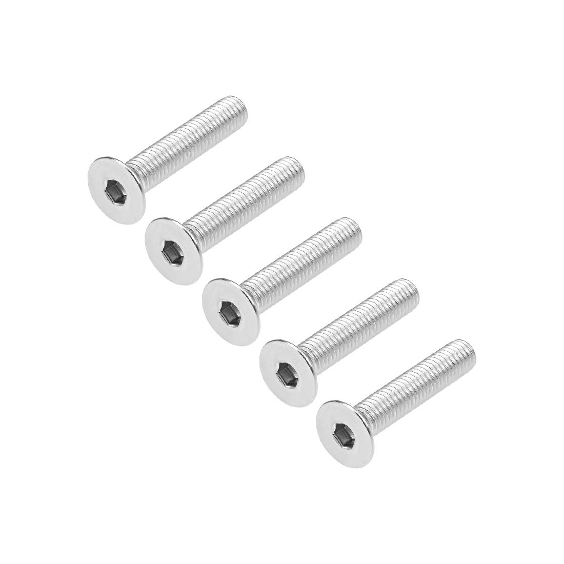Vis M8x50mm en acier inoxydable 304 durable à tête plate hexagonale uxcell