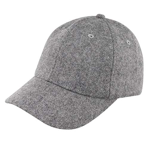 Gisdanchz Gorros Hombre Beisbol Gorros Invierno Mujer Lana Winter Wool Baseball Cap Short Brim Gris Claro