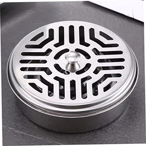 Fengzhao Mosquito Coil Holder Stainless Steel Coil Incense Burner Portable Mosquito Spiral Holder Box Sandalwood Incense Stick Holder Fireproof Incense Holder,2Pcs #TOP2