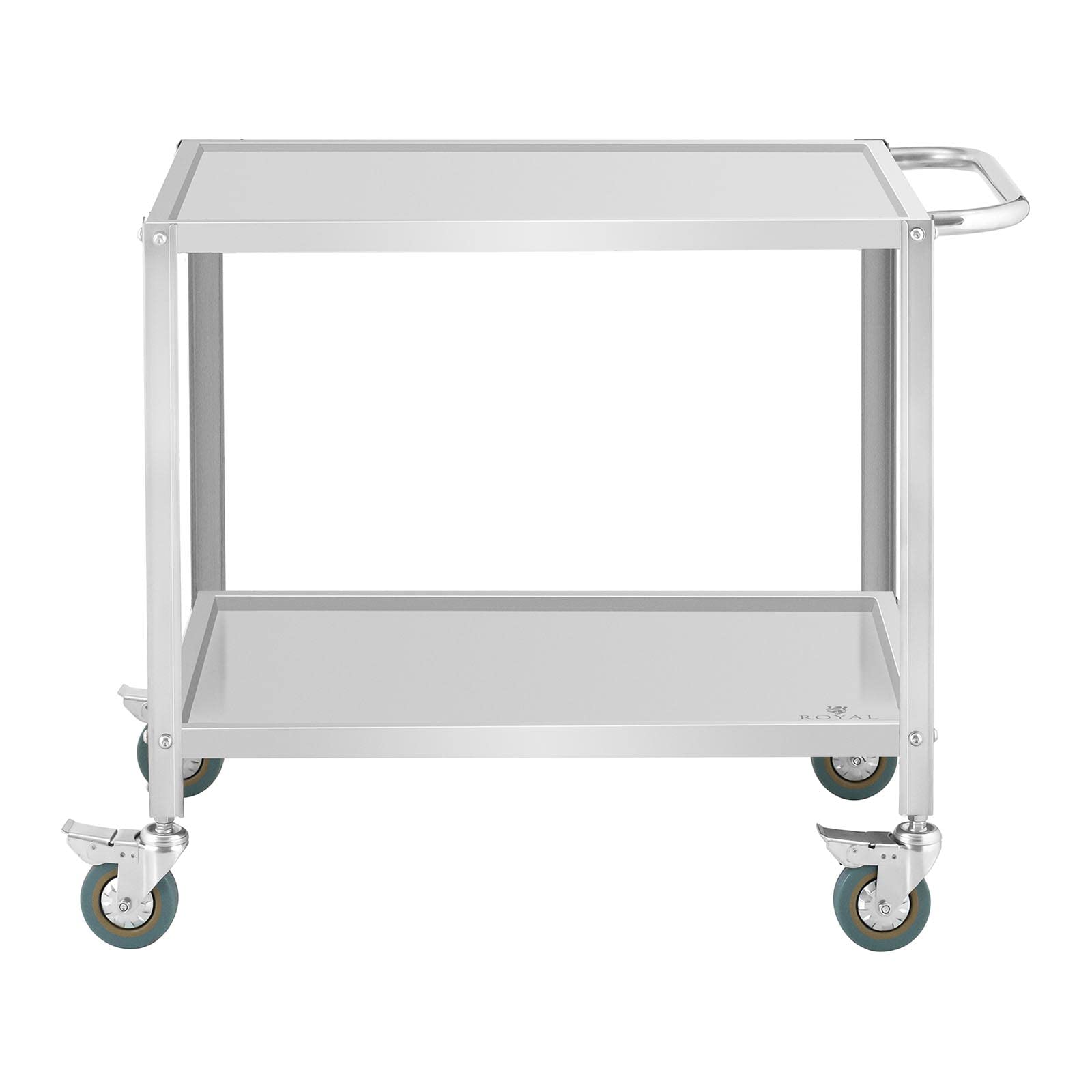 Royal Catering RCGW 12 Carrello di servizio - 2 ripiani - 80 x 57 x 3,5 cm - Distanza tra ripiani 53 cm - 100 kg - Royal Catering
