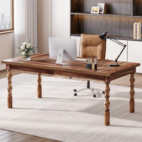 Tribesigns Large Executive Office Desk, 62.2-Inch Farmhouse Modern Computer Desk,