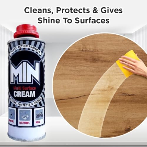 Image of MIN Multi Surface Cream 100g | Multipurpose Cleaning Cream for Stubborn Stains | Ideal for Kitchen, Bathroom, and More | Easy & Effective Cleaning Solution (Pack of 1)
