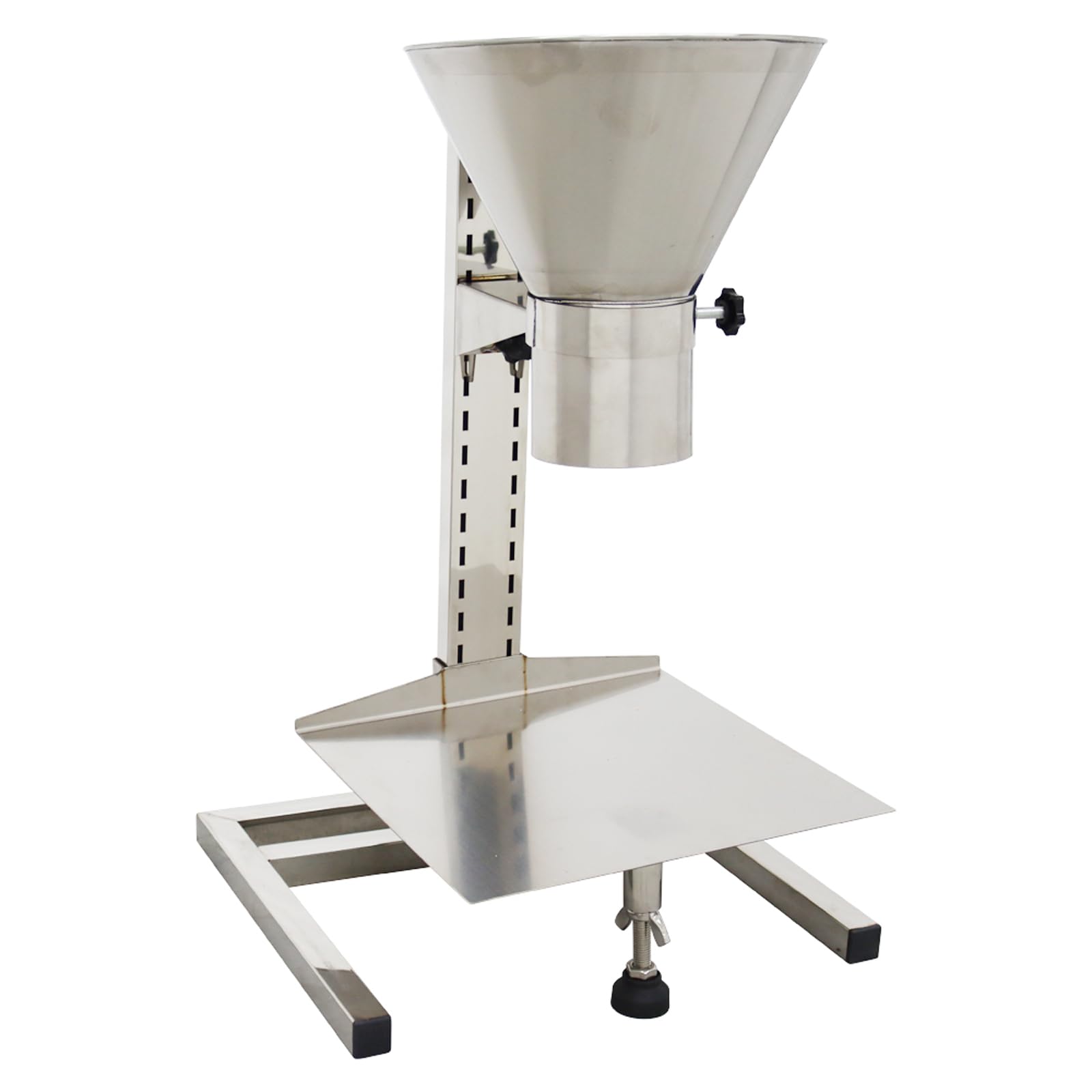 WYDDDARY Feeding Hopper Stainless Steel Funnels with Support Stand Manual Filling Package Funnel for Powder Paste Liquid Granule 3.1inch(8cm)