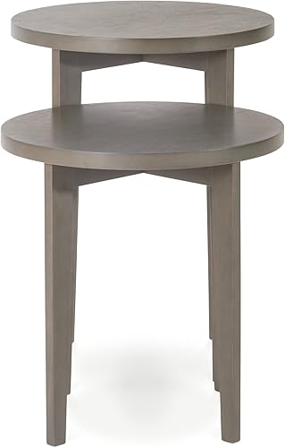 Miniatura 4 de Child Craft Mesas anidables redondas de 2 piezas, diseño geométrico, ahorra espacio en la guardería o dormitorio, hechas de madera de pino