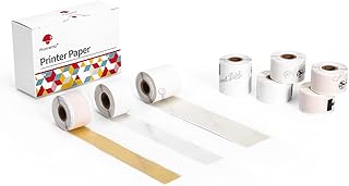 Phomemo Printer Paper 25/15mm Semi-Transparent/Golden Glitter/Silver Glitter Sticker Thermal Paper for M02S M02Pro Phomemo Printer phomemo Paper labels-8Roll