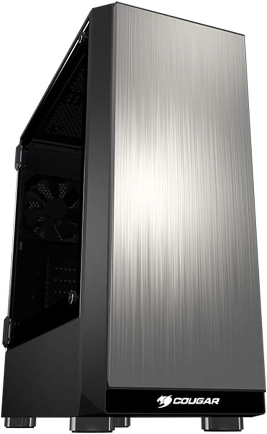 Cougar Trofeo Mid-Tower Case with A Brushed Steel Front Panel and A Hinged Tempered Glass Side Panel