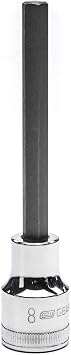 GEARWRENCH 1/2" Drive Long Length Hex Bit Socket, 8mm - 82580