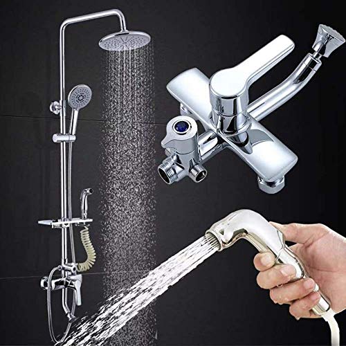 Ciel de pluie grand format et colonne de douche argentée pour douche familiale relaxante
