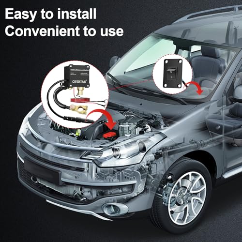 Image of 12V 250A Battery Disconnect Switch Kill Switch | KCD4 Boat Rocker Panel Switch(AC 16A 250V,20A 125V) for Car Truck RV, 9.84 FT Cable, to Prevent Battery Drain, Pre-Wired