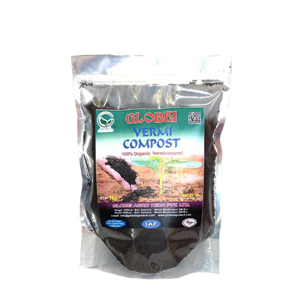 Globei Organic Vermicompost Fertilizer Manure for Plants - 1 KG-picture-18