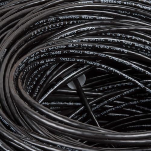Cable Ethernet Cat5e 1000 ft con doble funda impermeable negro miniatura 6