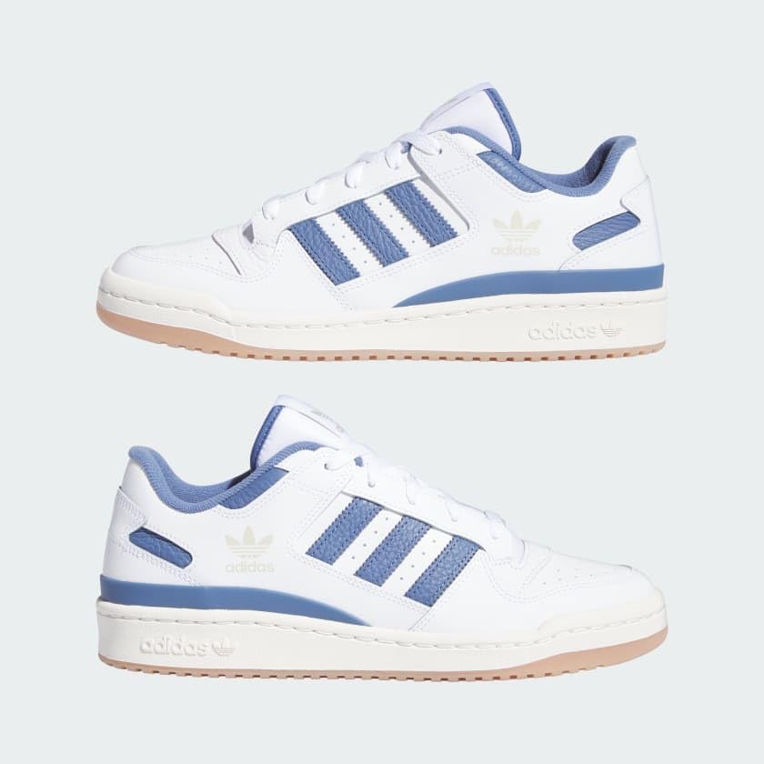 adidas Originals Men's Forum Low CL Shoes, Cloud White/Crew Blue/Cloud White, US 13 M