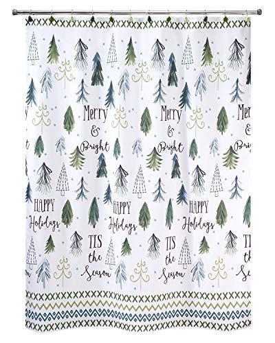 Avanti Linens - Shower Curtain, Vibrant Printed Fabric, Christmas Decorations