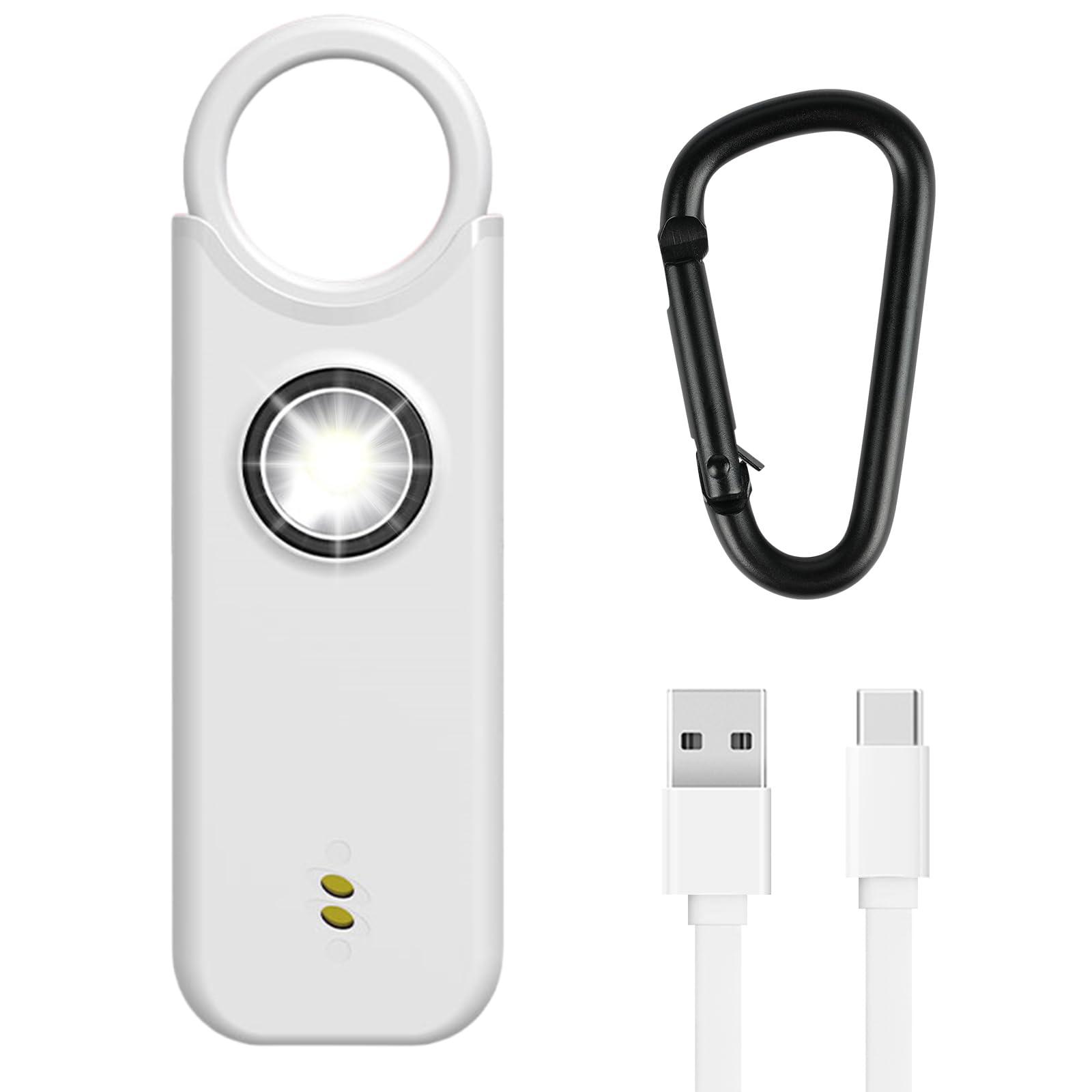Flintronic Allarme di sicurezza personale per donne, allarme di sicurezza personale da 135DB con luce stroboscopica a LED, allarme di emergenza per autodifesa per donne, ragazze, bambini e anziani