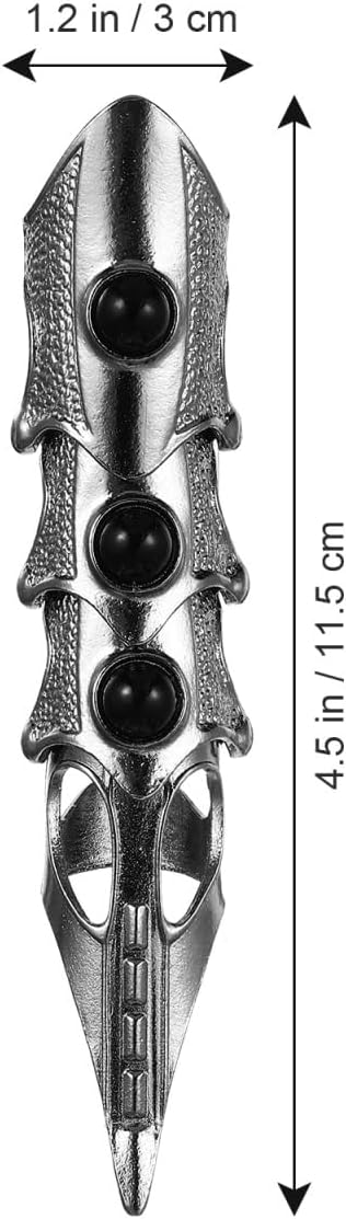 BESTYASH Gothic Finger Ring for Men Adjustable Full Finger Ring in Black Alloy 4.32 Inches Long with Intricate Skeleton Design