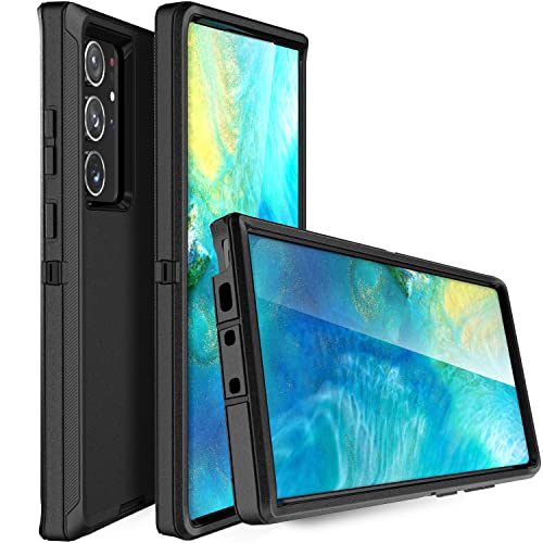 MXX Compatible with Samsung Galaxy S23 Ultra Case, 3-Layer Super Protective Full Heavy Duty Tough Rugged Bumper Cover, Shock & Dust Proof, Made for Galaxy s23 Ultra Phone Case 6.8" Black by MXX - Image 2