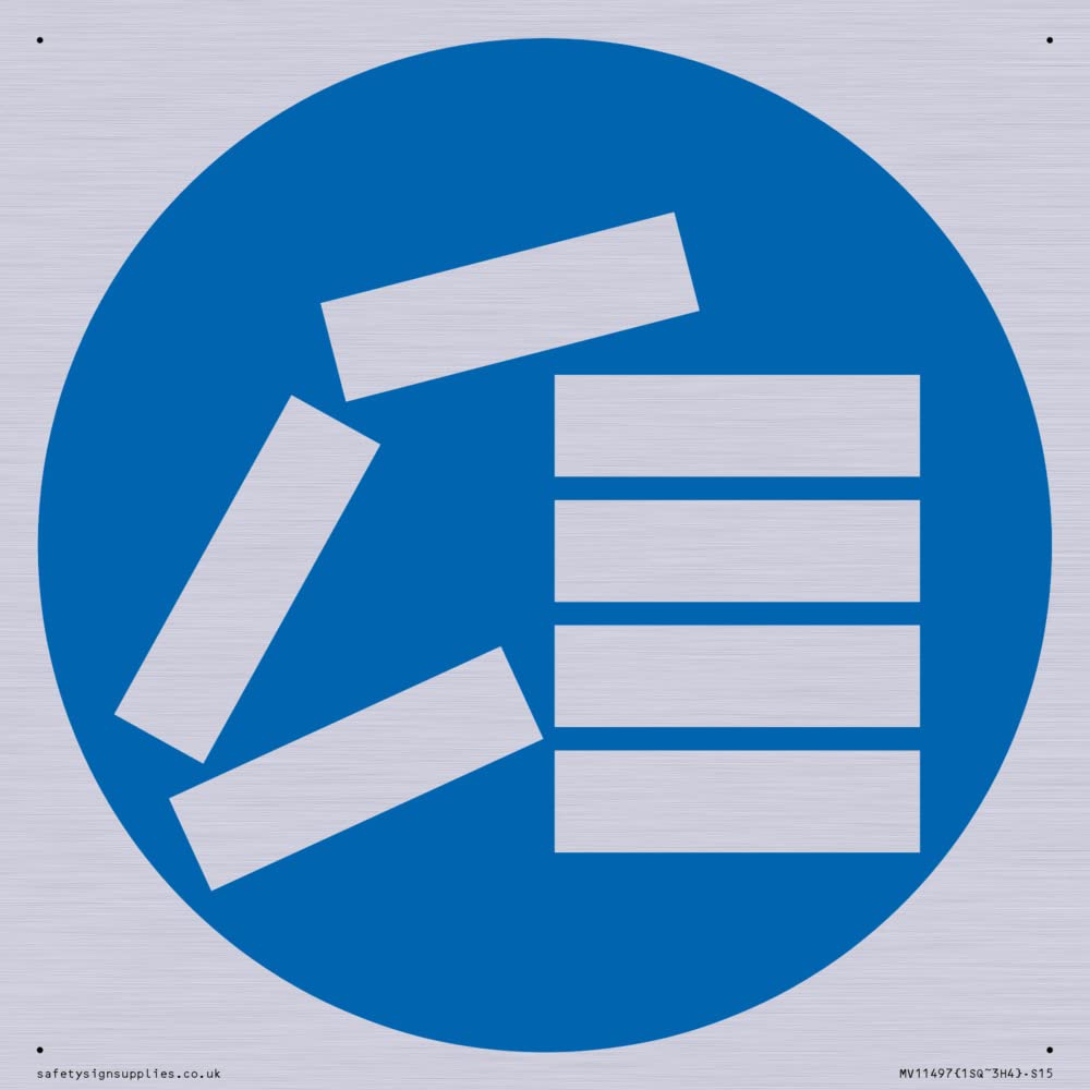 Custom Mandatory: Stack correctly Sign - 150x150mm - S15