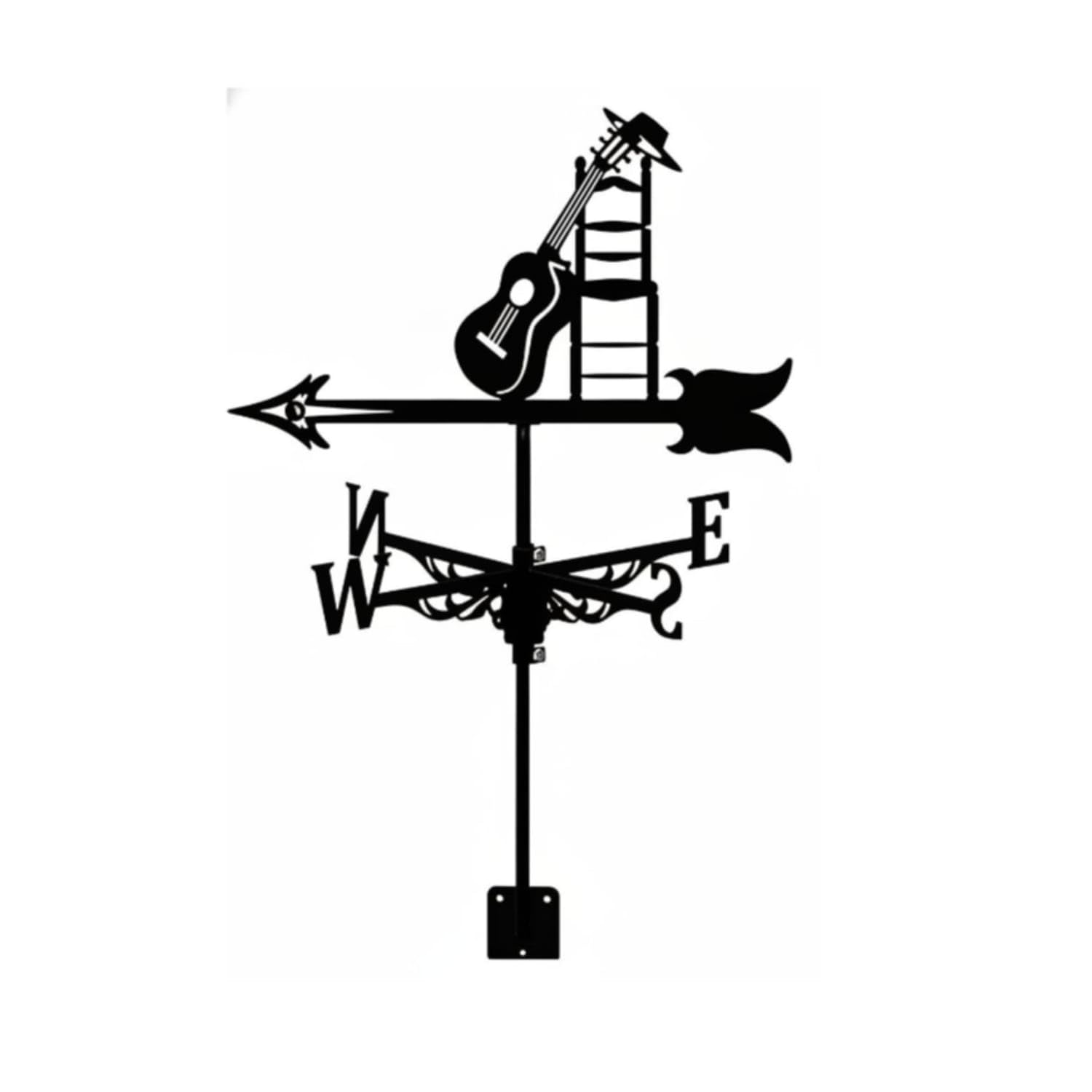 Stainless Steel Steam Train Weathervane Spray Painted Finish Train Weather Vane Anti-Rust Coating Locomotive Wind Vane Decorative for Yard, Barn, Small Guitar|Weathervanes|Home & Garden-image-37