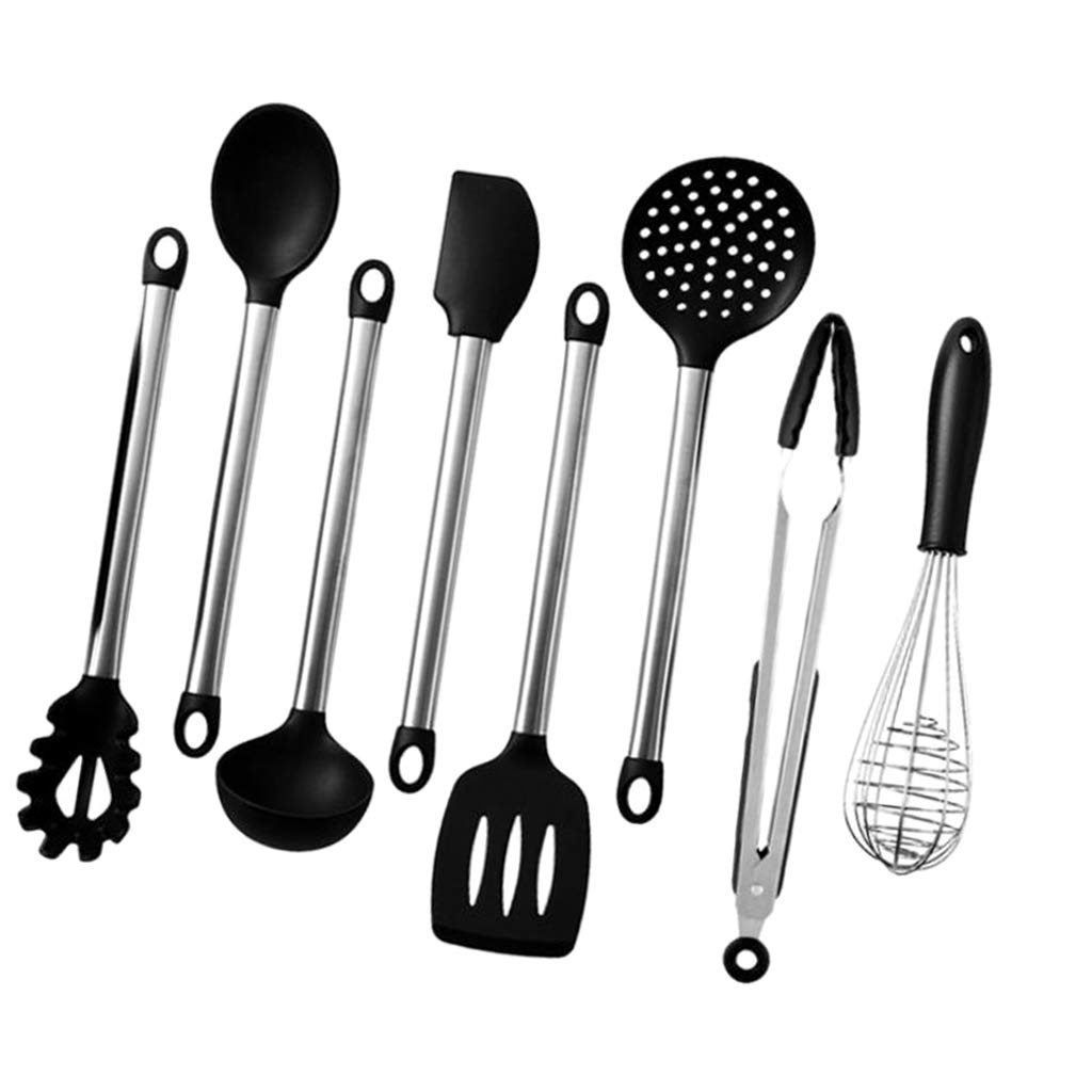 8-teiliges Silikon-Kochutensilien-Set, Küchenhelfer, Kochlöffel-Set