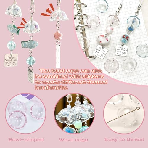 Lot de 80 capuchons de perles acrylique en forme de fleur pour DIY bijoux - 7