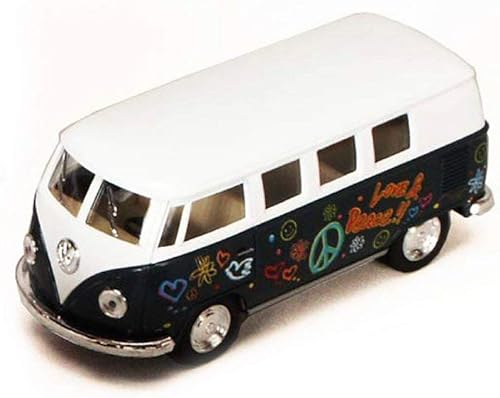 Miniatura 10 de KiNSMART 1962 VW Classic Bus 132 de 5 pulgadas fundido a presión amarillo acción Pull Back n Go