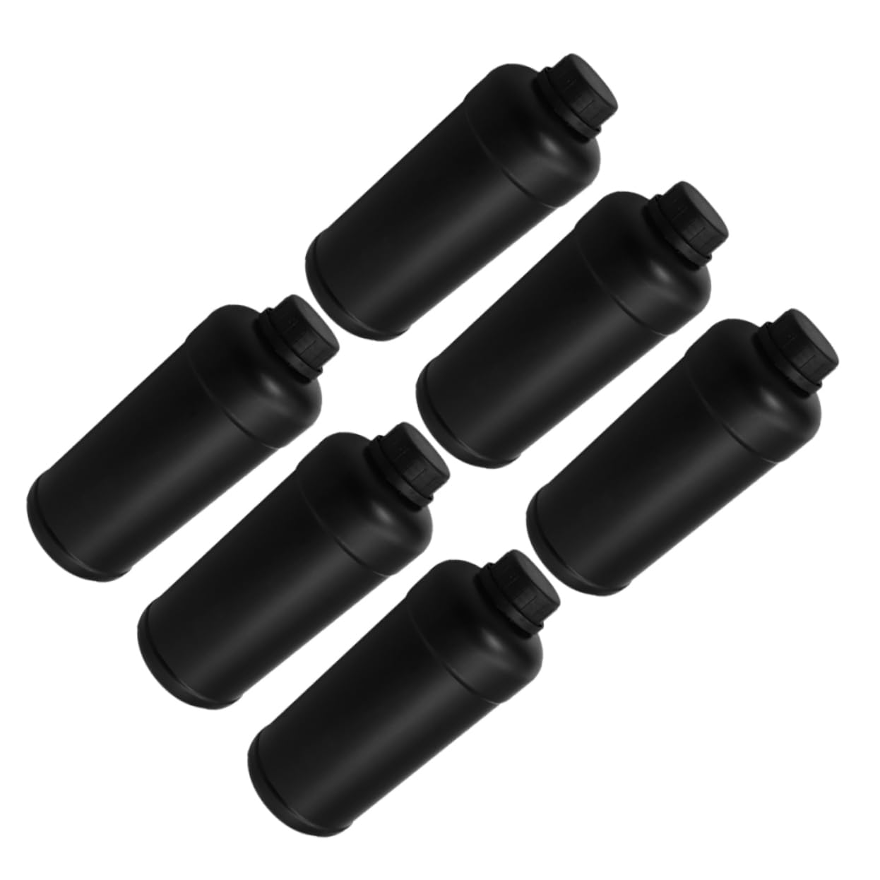 Botellas de Plástico 1000ml Negras, Frascos de Laboratorio para Muestras
