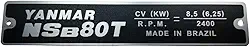 Marca Motor Yanmar NSB80T Microtrator Yanmar TC8