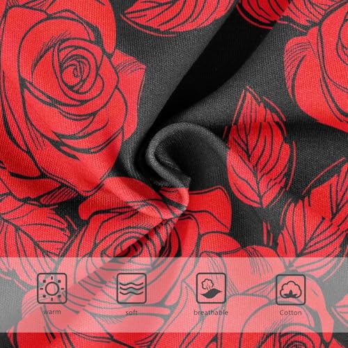 Joisal Red Roses Black Toddlers Underwear Floral 2t Cotton Cute Panties Girl Fancy Kids Undies Briefs3