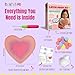 CRAFTILOO Latch Hook Kit for Kids Rug DIY Pillow Craft with Hook, Precut Yarn, Easy to Follow Pattern Cute Designs with Rainbow Heart Ages 6+