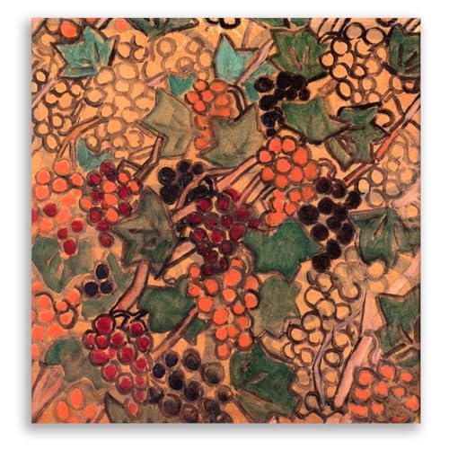 Impression giclée abstraite Bunches of Grapes toile 30x30cm