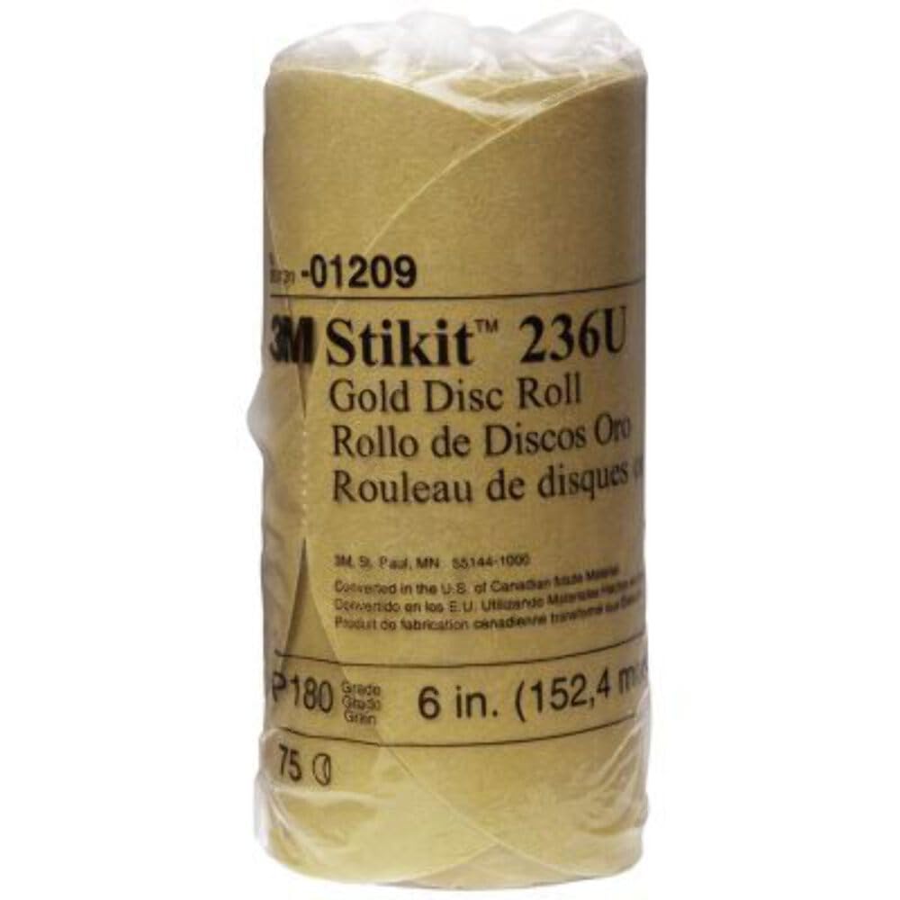 DISC Rolls-Gold STIKIT 6" P180 75/ROLL 12/CS