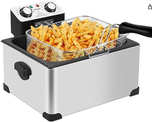 Electric Deep Fryer with 3 Frying Baskets
