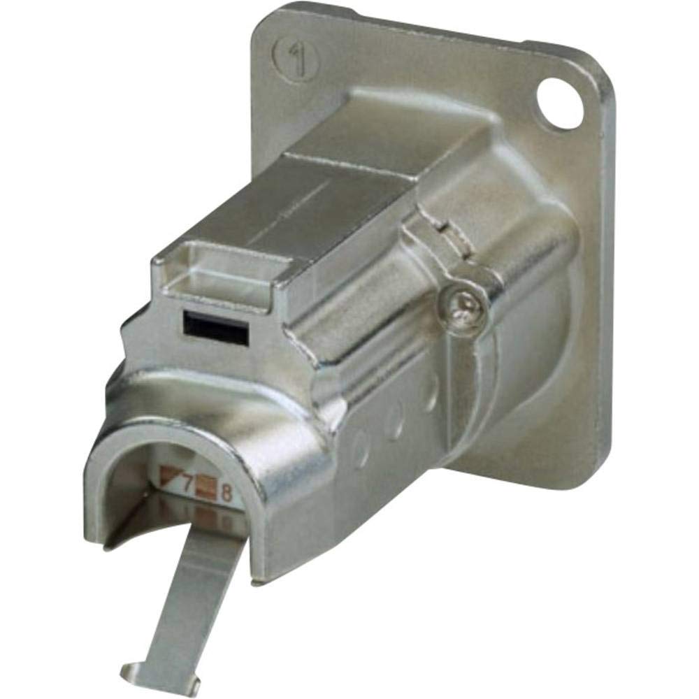 Neutrik Connecteur de données RJ45 etherCON série D NE8FDX-Y6 femelle, pôle droit : 8P8C Nick, nickel