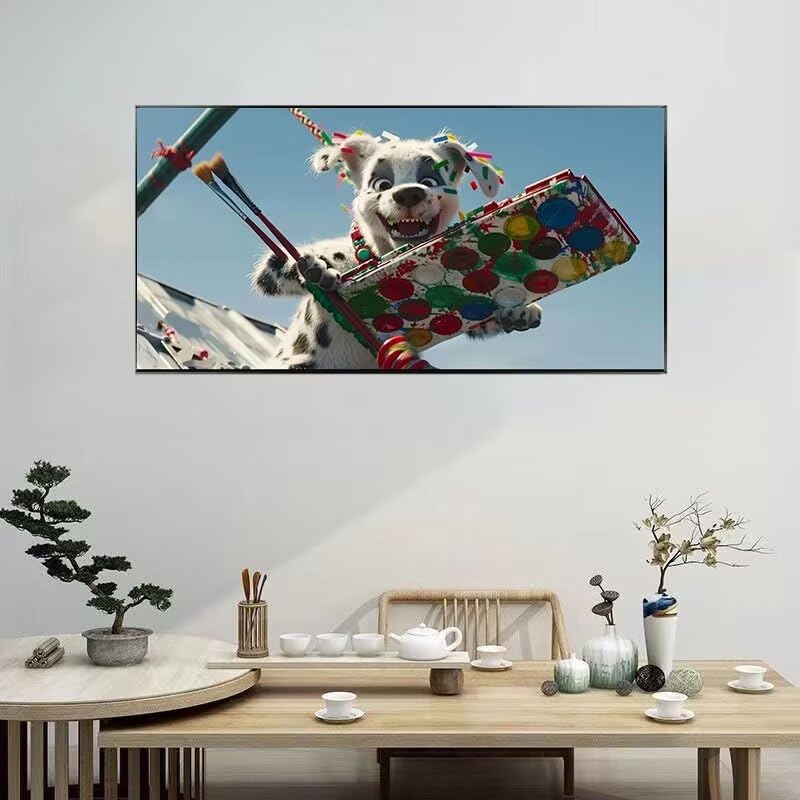 Kit complet diamond painting XL 90x180 avec broderie diamant 5D de chien mignon pour adulte