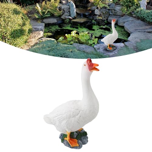 Décoration de jardin pour extérieur statue d'oie résistante aux intempéries - 5