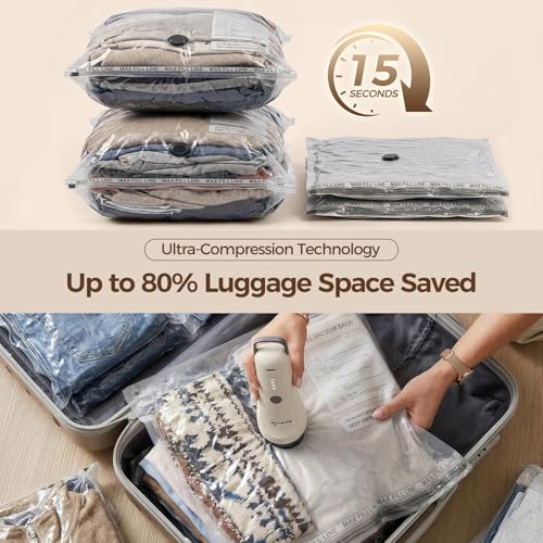 Monalife Travel Vacuum Bags with Electric Pump,80% Space Saver,12-Pack - image 8