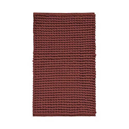Aquanova Badematte Axel handgewebte Schlaufenstruktur (Mahogany, 60 x 100...