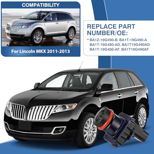Image of Rear View Backup Camera Fit for Lincoln MKX 2011-2013, Reversing Parking Assist Camera OE Replace BA1Z-19G490-B BA1T-19G490-A BA1T-19G490-AD BA1T-19G490-AF