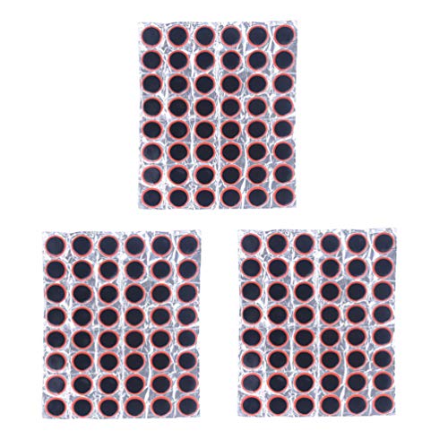 LIOOBO 3 Sheets Tire Patch Bike Repair Patches Inner Tube Repair Accessories for Bicycle Motor Repairing