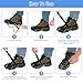 Tomaje 24 Spikes Crampons for Shoes, Anti Slip Ice Cleats for Shoes and Boots, Traction Ice Snow Grip with Stainless Steel Spikes and Silicone Men Women for Hiking, Walking, Climbing, Jogging,Fishing