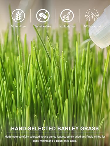Image of TeeLux Barley Grass Powder, 16oz Green Drink Powder, Mild & Smooth Taste | Blend with Water, Smoothies & Milk, Easy Drink Mix for Hot or Iced Use, Sugar Free