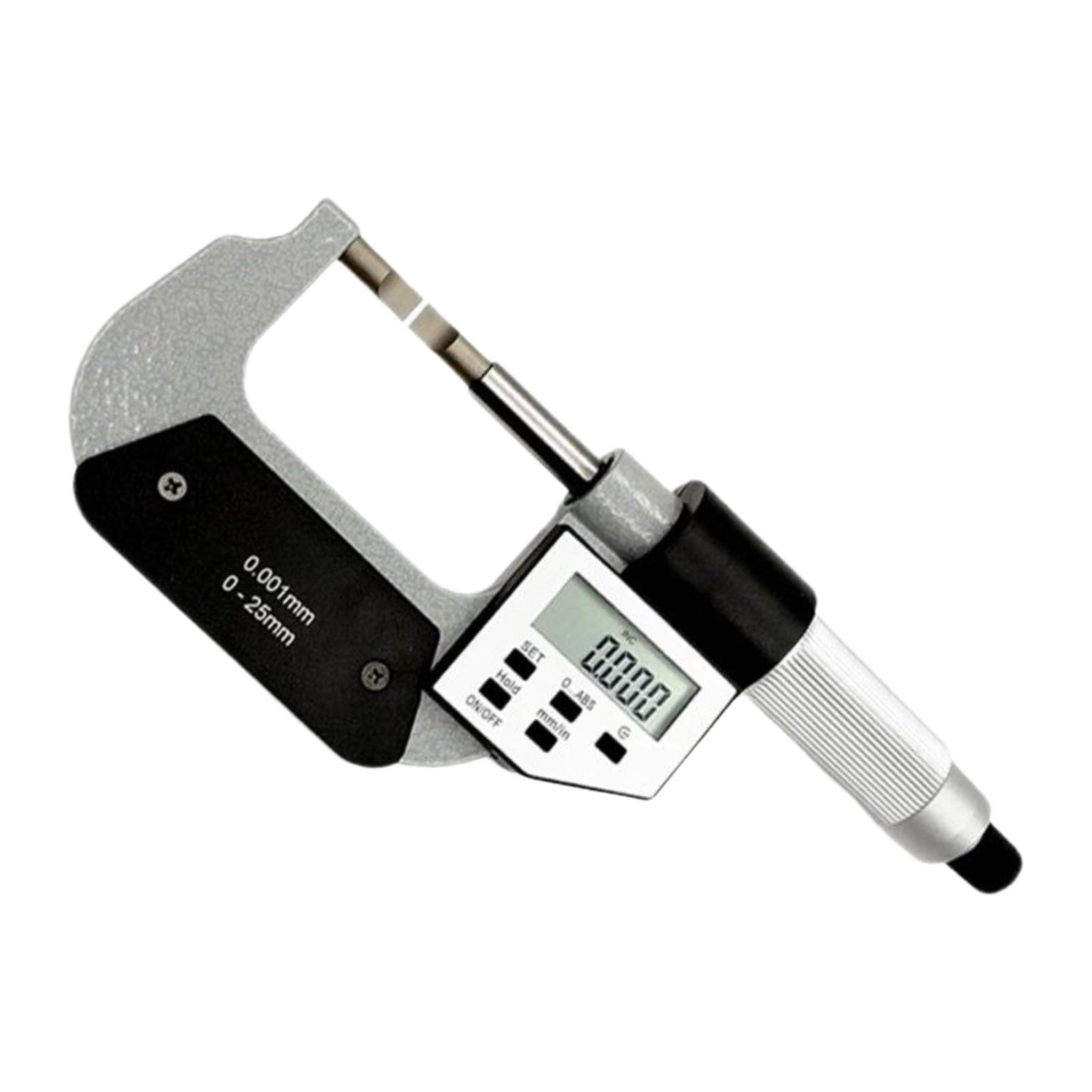 Cyfrowy mikrometr zewnętrzny, 75-100 mm, 0-25-25-50, rozdzielczość 0,001 | Powierzchnie pomiarowe tnące (0-25 mm A 0,7 grubości)